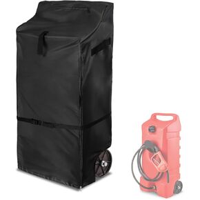 Portable Gas Tank Cover,for 14 Gallon Portable Gas Fuel Tank Container Cover,Anti-UV Waterproof Gas Caddy Cover,With Cold Snap Foil Laye,Prevent High Temperatures.Cover Only