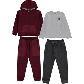 STITCH & STONE Boys 4PK Wardrobe Outfit - Stylish and Comfortable Clothes for Boys