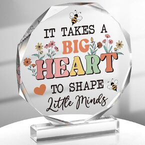 Teacher Gifts for Women Teacher Thank You Gift Teacher Appreciation Gift from Student Christmas Teacher Retirement Gift Teacher Office Desk Decor Paperweight Keepsake(Octagon Flower)