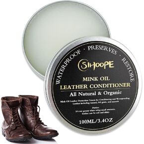 Mink Oil for Leather Boots - Leather Conditioner Cleaner 3.4 oz All-Natural Waterproof Soften and Restore Leather Shoes in Kuwait
