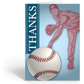 Stonehouse Collection | Baseball Note Cards | Sports Thank You Cards | Batter Up Appreciation | 10 Count (Baseball)