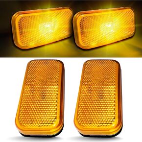 Command Electronics OEM 12V Modern Incandescent RV & Trailer Clearance Light – Made in USA – Amber & Red, Black Base – 14-Pack