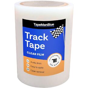 Track Day Tape - 6 inch x 100' Roll, Made in USA, Temporary Paint Protection Film for Track Days and Road Trips, Clear Self-Adhesive Film to Protect and Shield Cars from Rubber, Bugs, Dirt, and Debris
