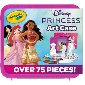 Crayola Disney Princess Art Case (75ct) Art Kit for Kids, Art Supplies, Disney Coloring Set, Disney Toys, Holiday Gift for Girls & Boys