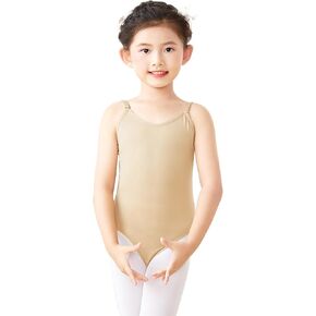 Girls Nude Camisole Leotards Undergarment Leotards Adjustable Straps(Toddler/Little/Big Girls)