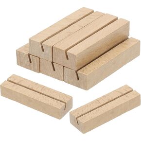PATIKIL Wood Place Card Holder, 5Pcs Table Sign Holder Table Number Holders Name Card Stands for Photo Menu Display Wedding Ceremony Birthday Party Decorations, Wood