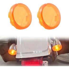 2 x Red Turn Signal Lights Lens Cover Compatible with Harley Sportster Touring Softail Dyna Street Glide Road Glide 883 1200