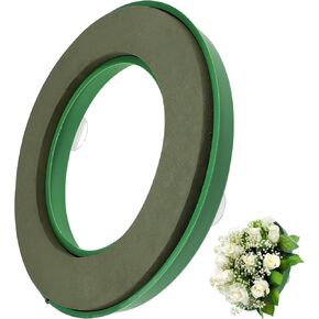 DIYEAH Flower Foam Mud Block Ring - Artificial Floral Arrangement Mud Ring Wet Florist Green Block Florist Wedding Car Decor