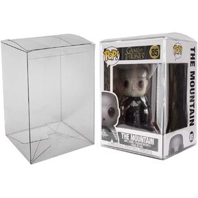 Plastic Box Protector Cases Compatible with Funko Pop! 6" Inch Vinyl (5 Pack) Clear .50mm Thick