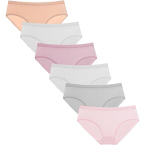 Kiench Youth Girls Cotton Underwear Hipster Panties for Teens Pack of 6