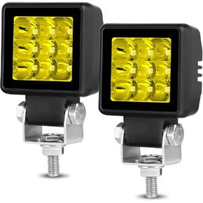 2 Inch LED Pod Lights 2PCS 54W Motorcycle Driving Fog Lights Spot LED Work Light Bar Square LED Cubes Light Pods Reverse Lights for Offroad Jeep F150 Silverado Trucks UTV ATV Motorbike Boats