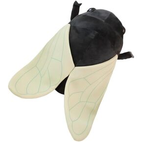 Beetle and Cicada Plush Toy Plush Filling Toy Soft Crustacean Animal Toy Soft and Realistic Cicada Filling Animal Plush Pillow Toy Girl and Boy Adult Festival Gift (50CM, Black)