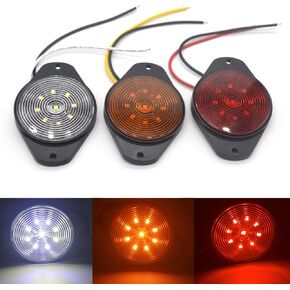 LED Side Marker Lights,12V Amber/Yellow Round Clearance Mark Lights Pickup Truck Signal Light Taillight for Trailer Car Camper