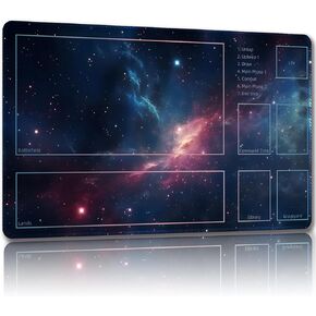 Playmat for MTG, with Free Storage Bags,Game Mat 24 x 14 inches, TCG and Board Game Mat for Cards,Mousepad Desk Mats (Magic Vortex-Regular)