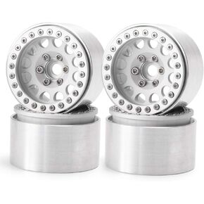 RCLions 4PCS Aluminum Metal 1.9 Beadlock Wheels Rims 35mm for Axial SCX10 SCX10 II D90 TRX4 1/10th RC Crawler Car