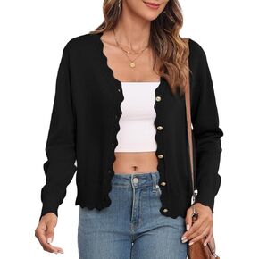 Women's Cardigan Sweaters Long Sleeve V-Neck Button Down Knit Striped Sweaters Womens Fall Fashion 2024 Outerwear