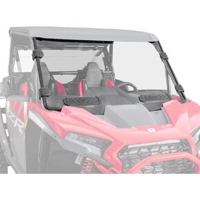 زجاج أمامي من البولي كربونات القياسي الشفاف بفتحات تهوية SuperATV لـ 2024+ Polaris RZR XP 1000 / XP 4 1000 | التحكم الكامل في تدفق الهواء | يحمي من الحطام | 2 فتحات BreezeRite | صنع في الولايات المتحدة الأمريكية