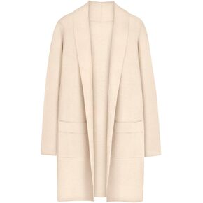 RITERA Plus Size Cardigan Sweaters for Women Long Sleeve Open Front Lapel Collar Jacket Pocket Winter Coatigan XL-5XL