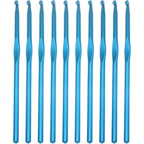 HAJXZH 10PCS US Size H Knitting Needles Blue Aluminum 5mm Crochet Hooks for Beginners and Crochet Enthusiast