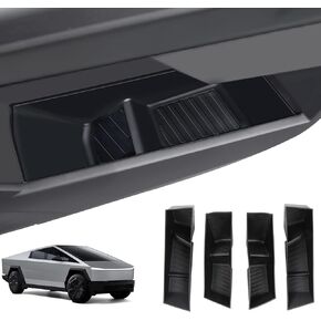 صينية تخزين جانبية للباب لسيارة Tesla Cybertruck، جيب للباب الأمامي والخلفي، صندوق تنظيم لملحقات Cybertruck، 4 قطع in Kuwait