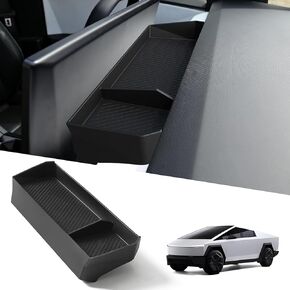 Behind Screen Storage Tray for Te-SLA Cybertruck 2023 2024, Center Console Dashboard Organizer Accessories Tissue Sunglasse Holder, Pack of 1