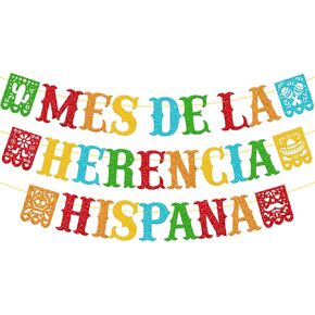 لافتة Mes De La Herencia Hispana، ديكورات شهر التراث الإسباني، لافتة أمريكا اللاتينية، ديكورات الفصول الدراسية الإسبانية، لوازم حفلات شهر التراث الإسباني الوطني in Kuwait
