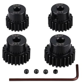 4 قطعة RC موتور ترس ترس ، 48DP 3.175 مللي متر 20T 21T 22T 23T موتور تروس تروس أجزاء مجموعة كيت ل 1/10 RC سيارة موتور