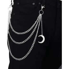 Pants Chain for Men Women -Trouser Chains, Jean Chains Goth Accessories Pant Chain Punk Acrylic Coloured Trouser Chain for Pants (Style 3) (Style 3)