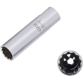SEADEAR 12mm Spark Plug Socket Wrench, Chrome Vanadium Steel, Silver