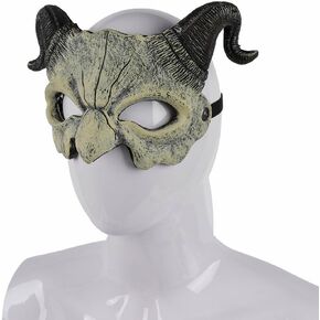Halloween Sheep Horn Devil Mask Masquerade Foam Mask Scary Half Face Mask for Cosplay Costume
