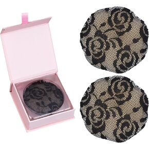 Expressions - 1pk Nipple Covers - Comfortable & Reusable Silicone Stick On Lace Patterned Nipple Pasties Bras