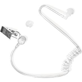 Spy Earpiece Headphones Prop, Fake Earplugs Acoustic Tube Headset for FBI Secret Service Security Guard Spy Costume Ear Piece Costume Accessory for Halloween Costume White