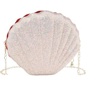 Van Caro Womens Glitter PU Leather Shell Pearl Cross-body Shoulder Bags Purse