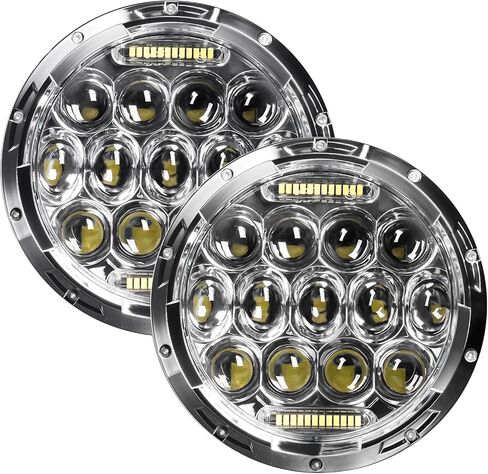 مصباح أمامي LED مقاس 7 بوصات مستدير H6024 مصباح أمامي LED معتمد من DOT مصابيح أمامية Hi/Lo Beam DRL سوداء متوافقة مع Jeep Wrangler JK JKU TJ LJ CJ متوافق مع Chevy وFord وMazda Miata إلخ in Saudi Arabia