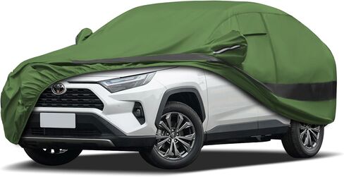 Heavy Duty Outdoor Car Cover Compatible with Jeep Wrangler 4 Door,Waterproof All Weather for Automobiles, Outdoor Full Cover Rain Sun UV Protection with Zipper Cotton in Kuwait