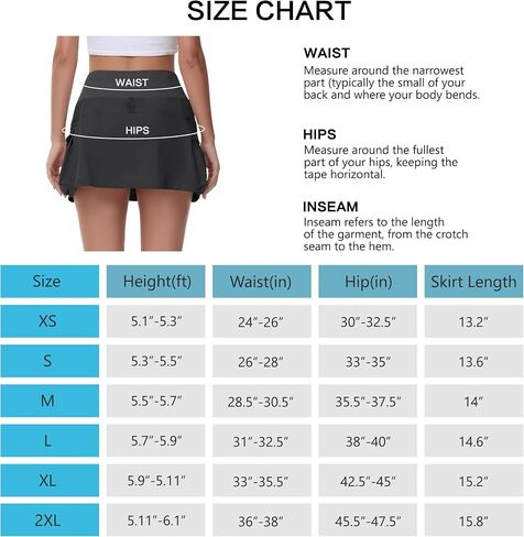 JWM Women's Hiking Skorts Skirts with Zipper Pockets Cargo Golf Quick Dry Tummy Control High Waisted Dressy Casual Skort in Kuwait