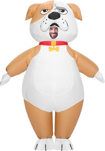 إبداعات Spooktacular أزياء الهالوين القابلة للنفخ للبالغين، زي بولدوج للرجال، بدلة جرو قابلة للنفخ لكامل الجسم لحفلات الهالوين التنكرية تحت عنوان in Saudi Arabia