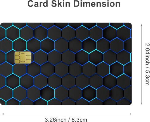 Credit Card Sticker Skin, 4pcs Debit Cards Decal Cover, Removable Adhesive Stickers for Driver License, Transportation Card, Key Card (Honeycomb) in Saudi Arabia
