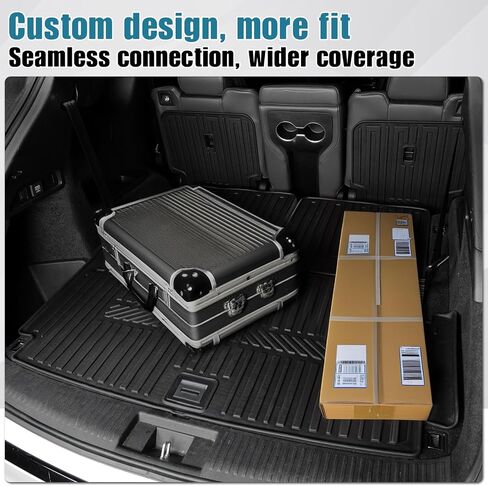 Cargo Mat with Backrest Mats 2-in-1 for Acura MDX 2022-2025, All-Weather TPE Protectors Cargo Liner Seat Back Cover for 2024 2025 Acura MDX Accessories(Cargo Mat with Backrest Mats) in Saudi Arabia