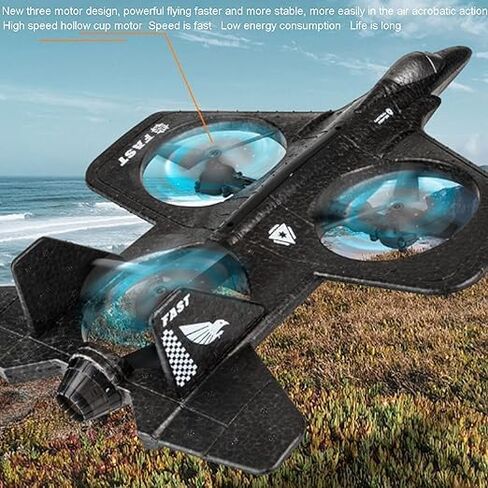 Easy to Fly RC Remote Control Hovering Tricopter, 360° Flip, 2.4GHz 6-Axis Gyro, Remote Control Tricopter for Teens and Adult Beginners (No Camera) in Saudi Arabia