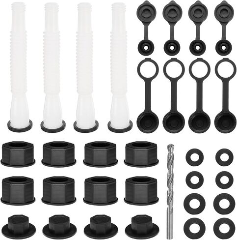 harfington 4set الغاز يمكن استبدال صنبور، يمكن الغاز فوهة مرنة صب فوهة ث غرامة / الخشنة غطاء الموضوع، صنبور غطاء الختم، يمكن الغاز تنفيس كاب-a / b، مثقاب لمعظم 1/2/5/10 غال يمكن، أبيض in Saudi Arabia