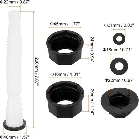 harfington 4set الغاز يمكن استبدال صنبور، يمكن الغاز فوهة مرنة صب فوهة ث غرامة / الخشنة غطاء الموضوع، صنبور غطاء الختم، يمكن الغاز تنفيس كاب-a / b، مثقاب لمعظم 1/2/5/10 غال يمكن، أبيض in Saudi Arabia