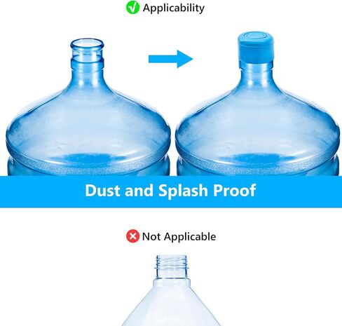 Dohia 5 Gallon Water Jug Cap with Silicone Spill Resistant Bottle Cap Top Lids Cover Reusable Replacement Cap Fits 55mm Waterr Bottles D2-YSJTG (Insert Style) in Saudi Arabia