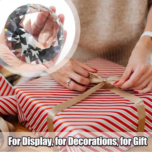 Luomorgo 1 Set Crystal Diamond Paperweight with Stand, Clear Diamond Paperweight Decorations for Office Home Decor Ornaments (100mm) in Kuwait