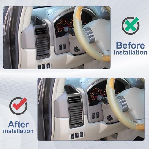 COOL STAR 2Pcs Gray Dashboard A/C Vent Panel Compatible with Nissan Armada Titan 2004-2007 Compatible with Infiniti QX56 2004-2007 Replaces 68420-7S000 68420-9FD0B Left & Right Side AC in Kuwait