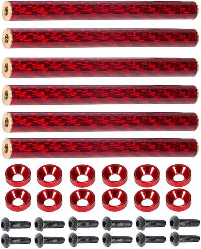 AMK 6Pcs 78mm Carbon Fiber Bumper Tube Link Rods 1/10 Crawler Body Support Bars for LCG Chassis DIY Cheater Rigs Axial SCX10 II Element Enduro TRX6 TRX4 Upgrades (Purple) in Kuwait