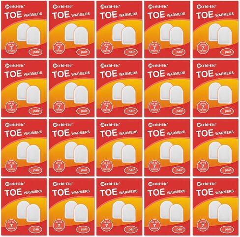 WORLD-BIO Toe Warmers Adhesive 10/20/30/40 Pairs - Long Lasting Safe Natural Odorless Air Activated Warmers Up to 8 Hours of Heat - Heated Insoles Toe Foot Warmers Keep Foot Warm in Chill Winter in Kuwait
