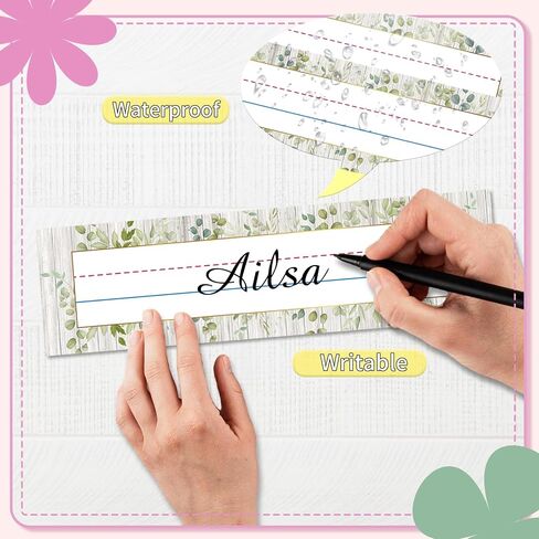 Name Tags for Classroom,40Pcs Student Name Tags for desks,Waterproof Desk Name Tags for Classroom Decor Self Adhesive Name Label Stickers（Colorful dot Style） in Saudi Arabia