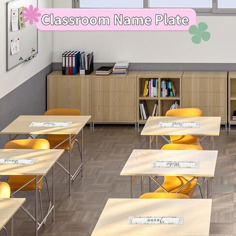 Name Tags for Classroom,40Pcs Student Name Tags for desks,Waterproof Desk Name Tags for Classroom Decor Self Adhesive Name Label Stickers（Colorful dot Style） in Saudi Arabia