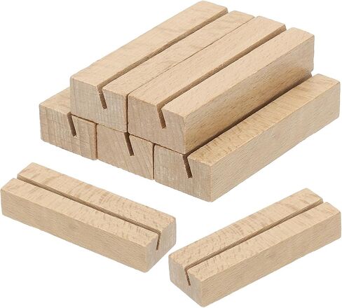 PATIKIL Wood Place Card Holder, 5Pcs Table Sign Holder Table Number Holders Name Card Stands for Photo Menu Display Wedding Ceremony Birthday Party Decorations, Wood in Saudi Arabia
